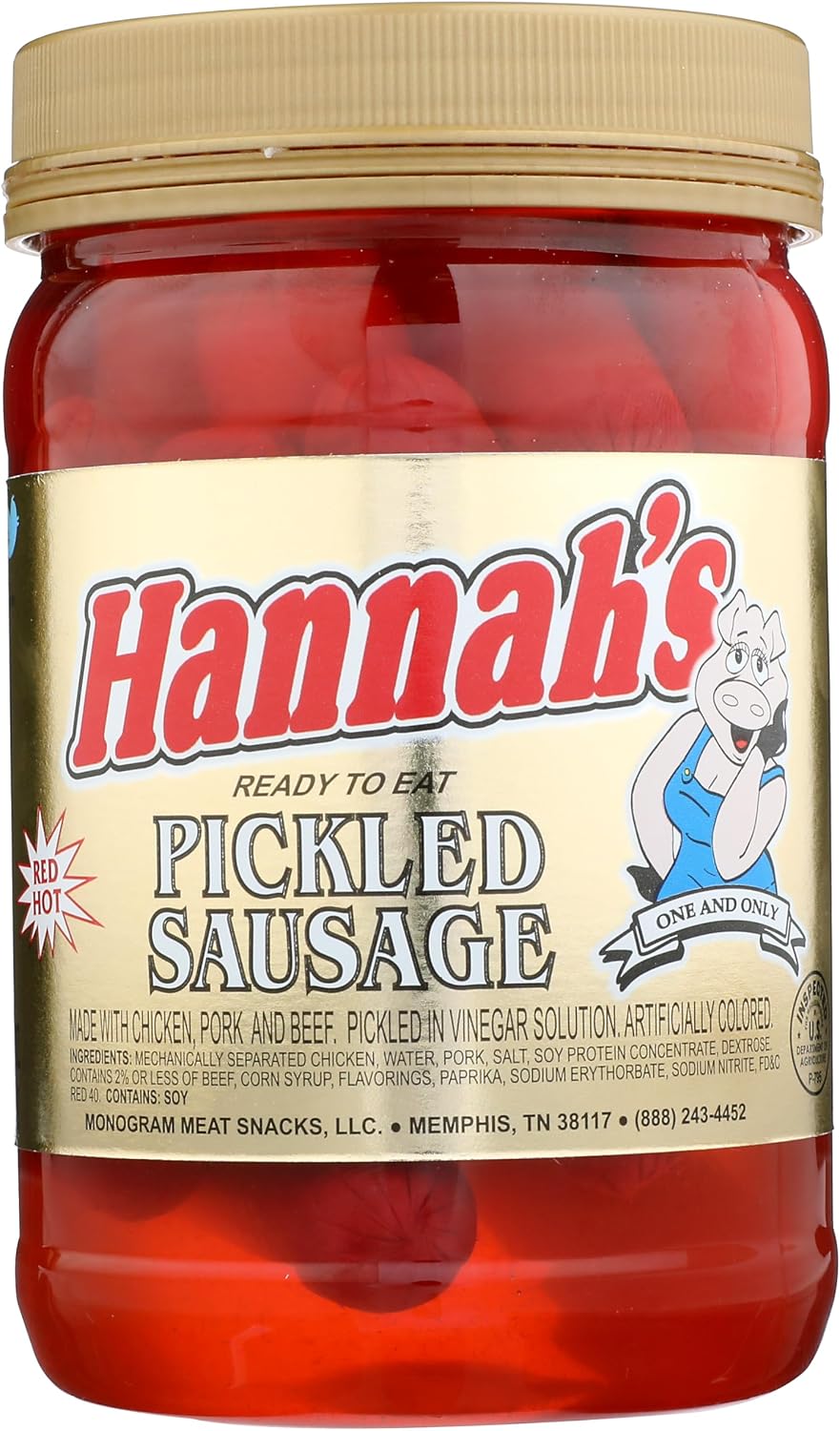 The Hannah's Pickled Sausage 16oz Jar — WeirdThingsToBuy weird find