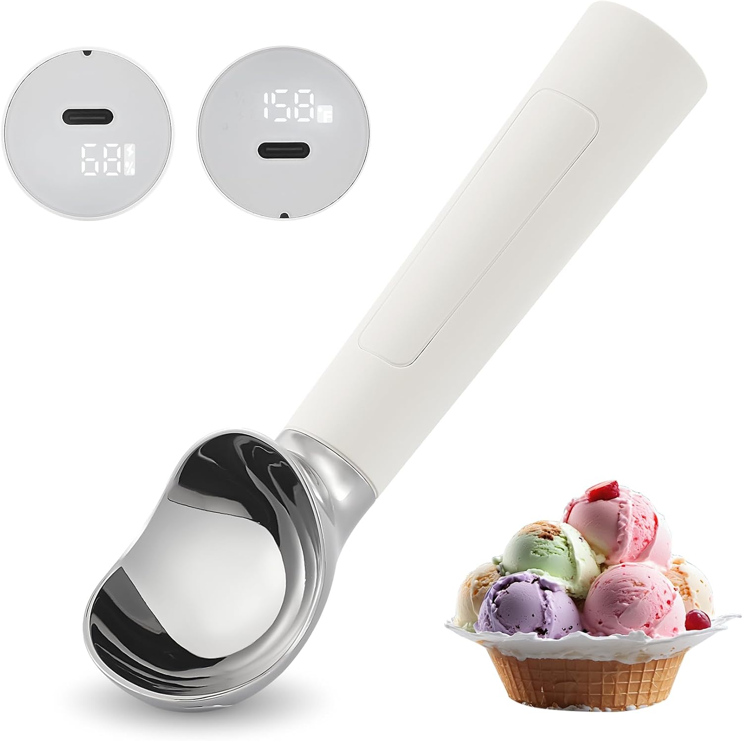 The Heated Ice Cream Scoop Rechargeable — WeirdThingsToBuy weird find