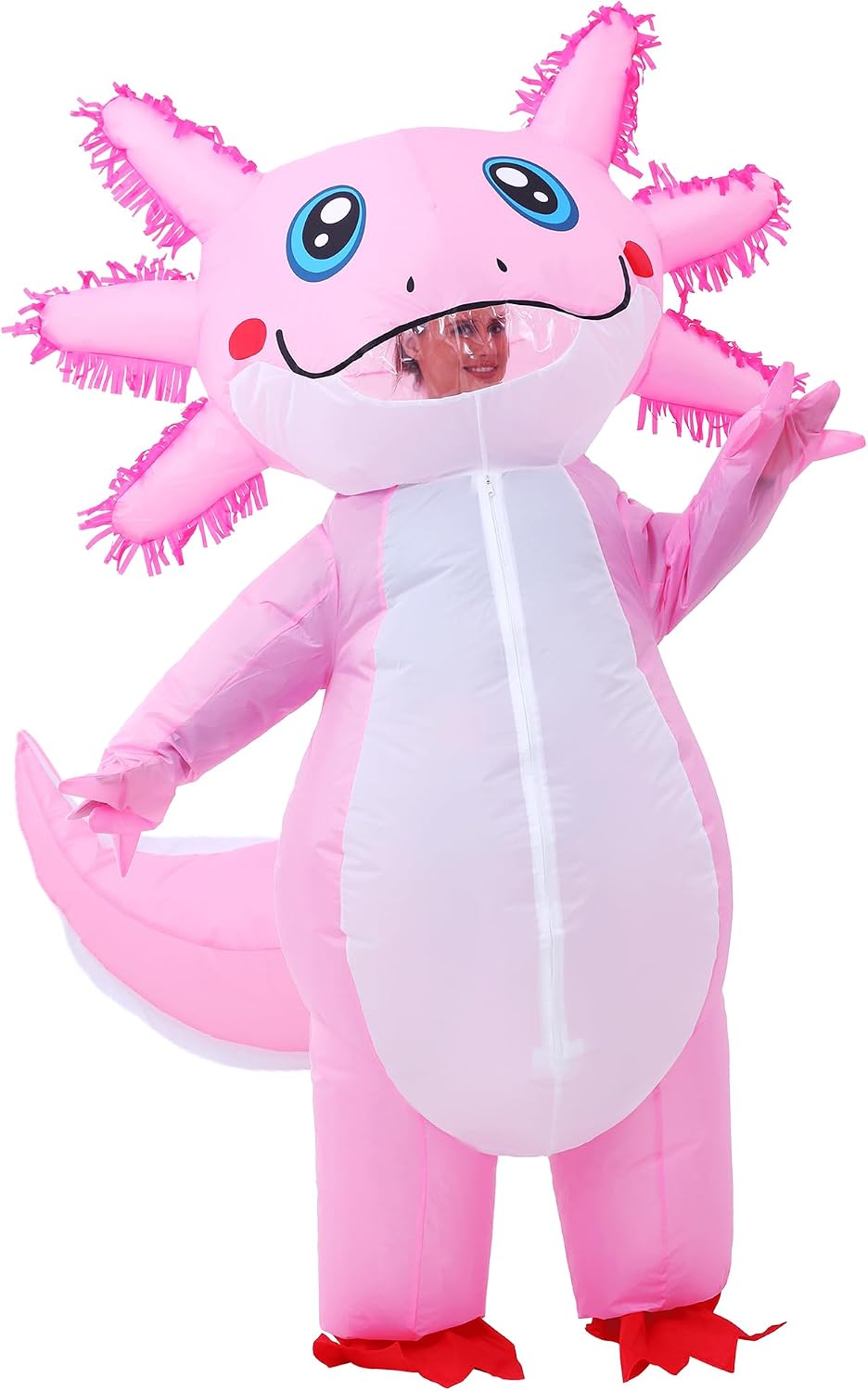 The Inflatable Axolotl Costume Hilarious Axolotl — WeirdThingsToBuy weird find