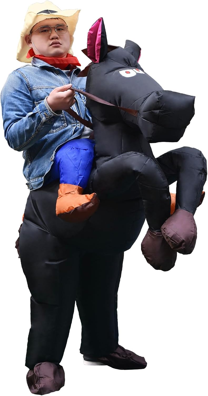 The Inflatable Horse Costume Western Cowboy — WeirdThingsToBuy weird find