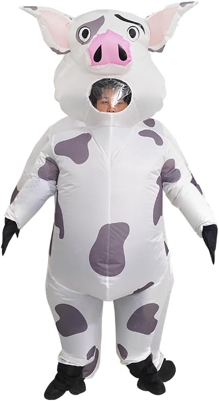 The Inflatable Pig Costume Adult White — WeirdThingsToBuy weird find
