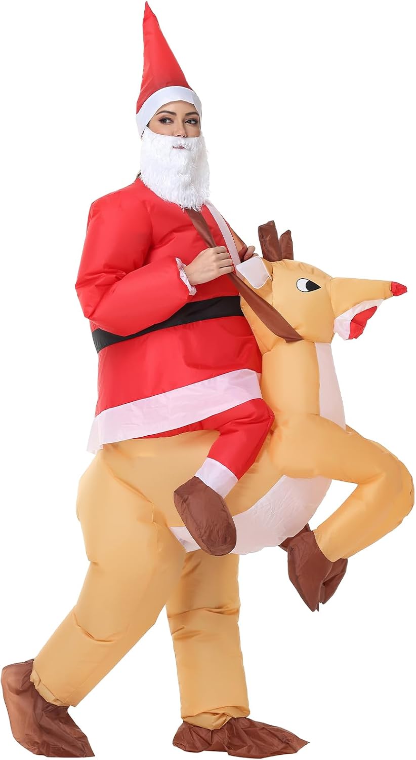 The Inflatable Reindeer Costume Blow up — WeirdThingsToBuy weird find
