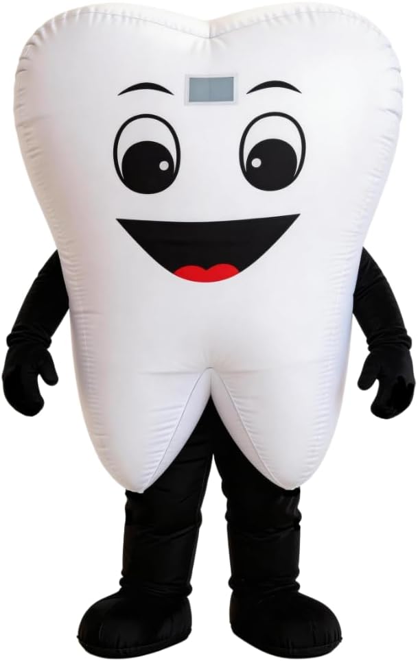 The Inflatable Tooth Mascot Costume Adult — WeirdThingsToBuy weird find