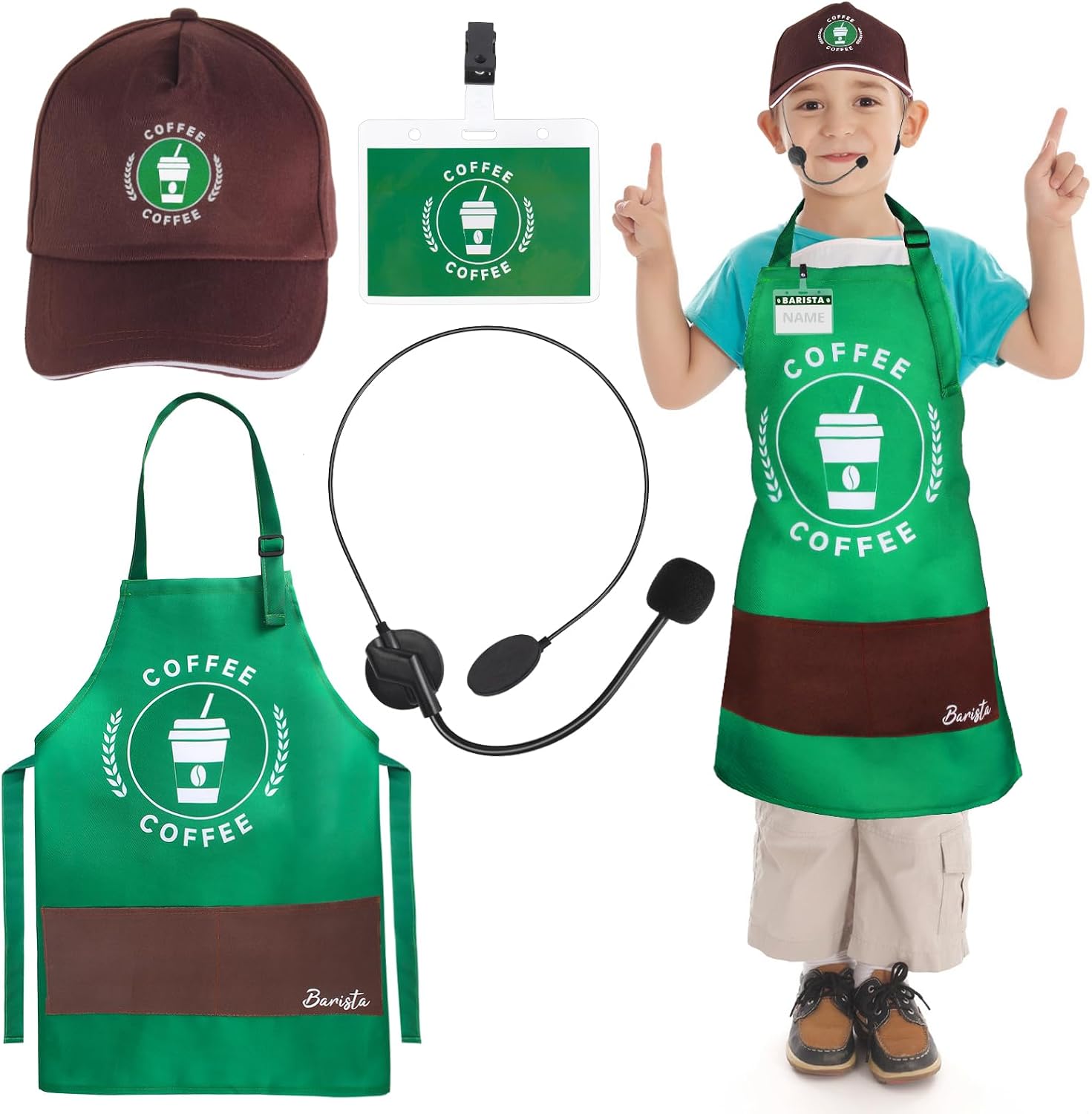 The Kids Barista Costume Kit Caf — WeirdThingsToBuy weird find