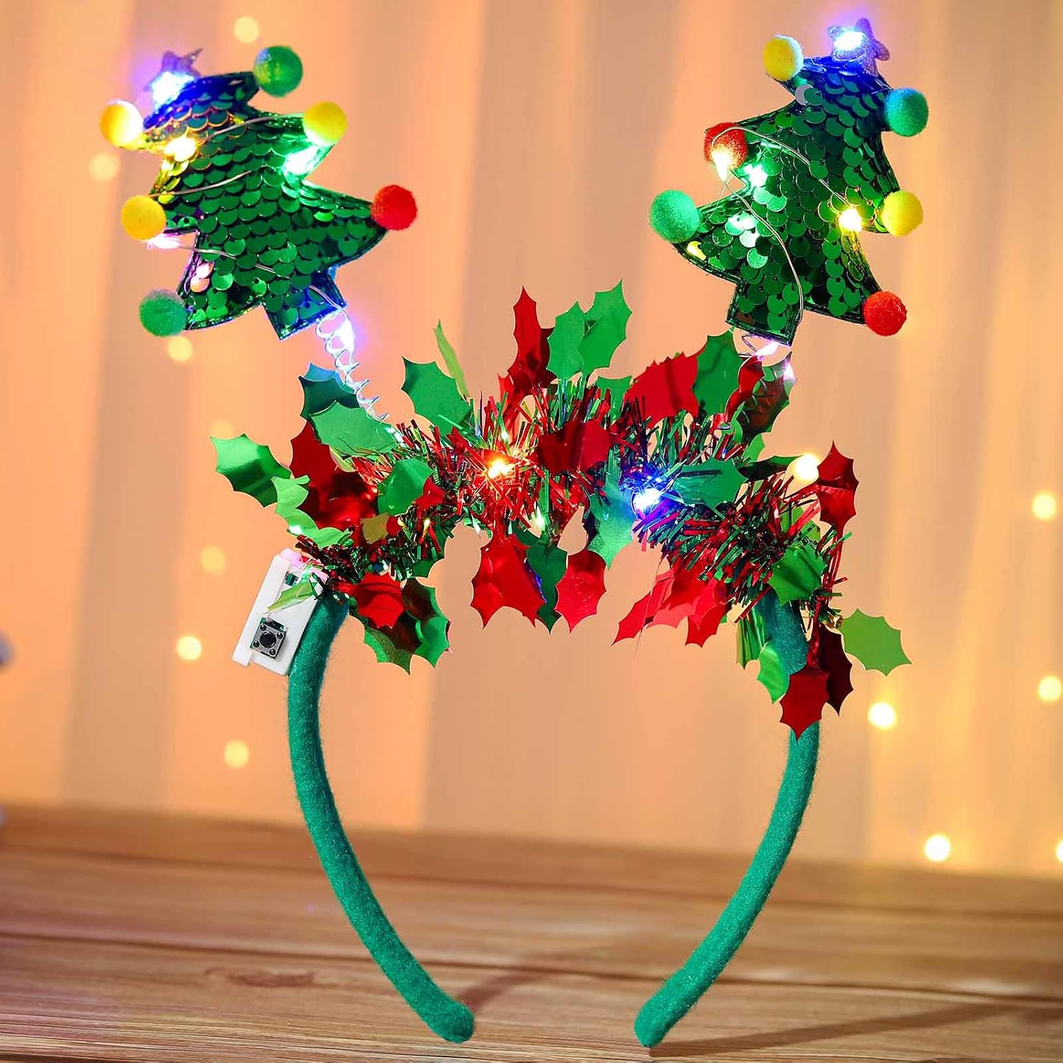 The Light up Christmas Headbands Xmas — WeirdThingsToBuy weird find