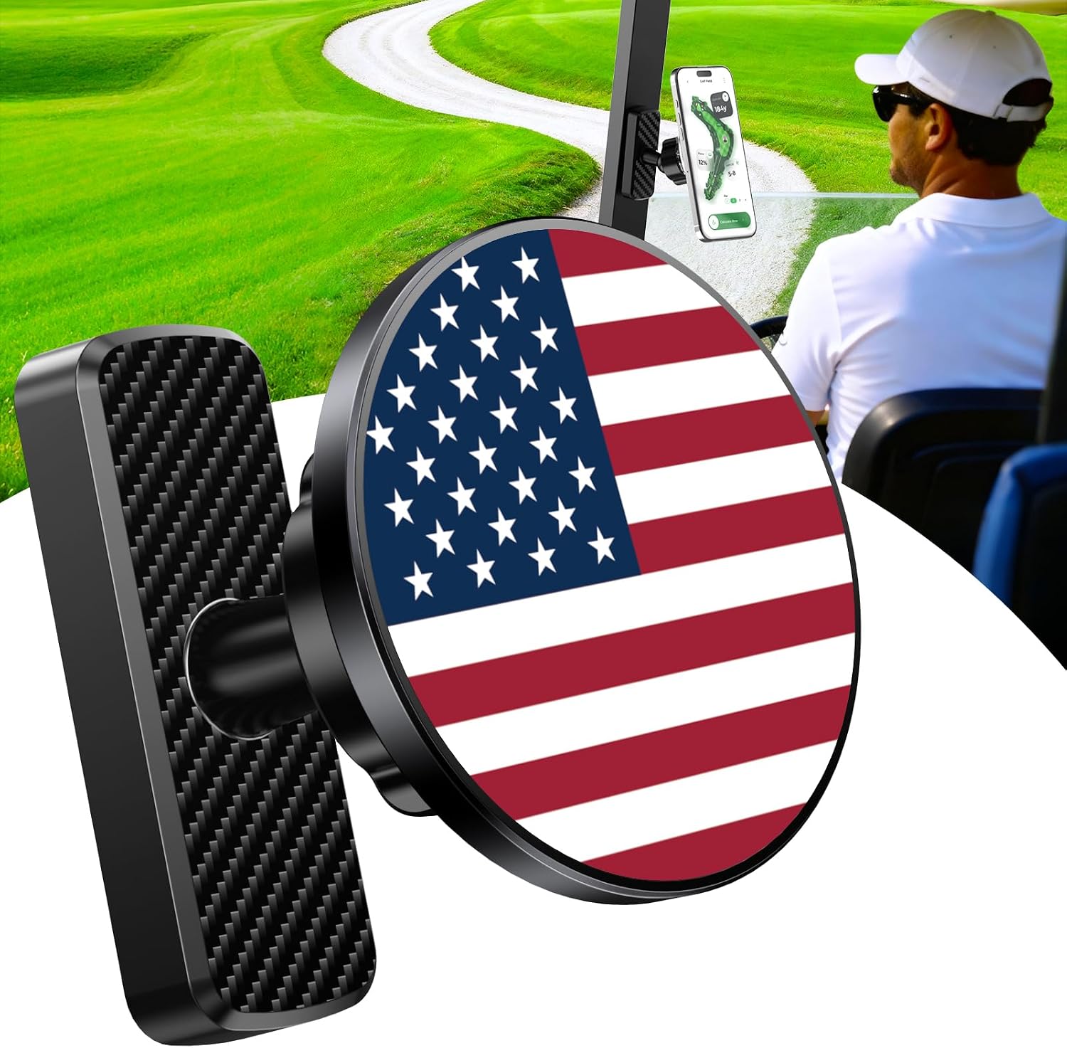 The Magnetic Golf Cart Phone Holder — WeirdThingsToBuy weird find