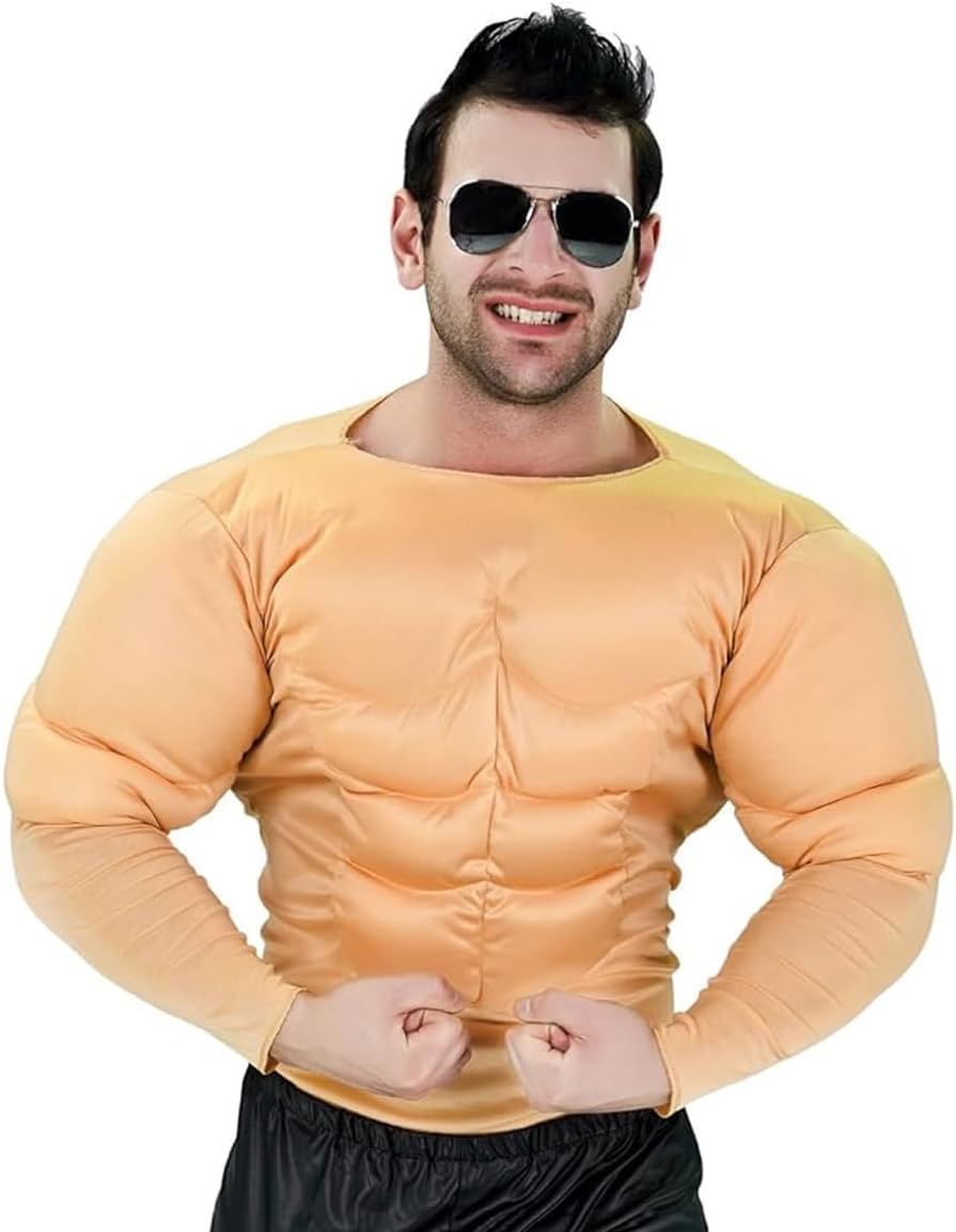 The Man's Muscle Suit Costumes Yellow — WeirdThingsToBuy weird find