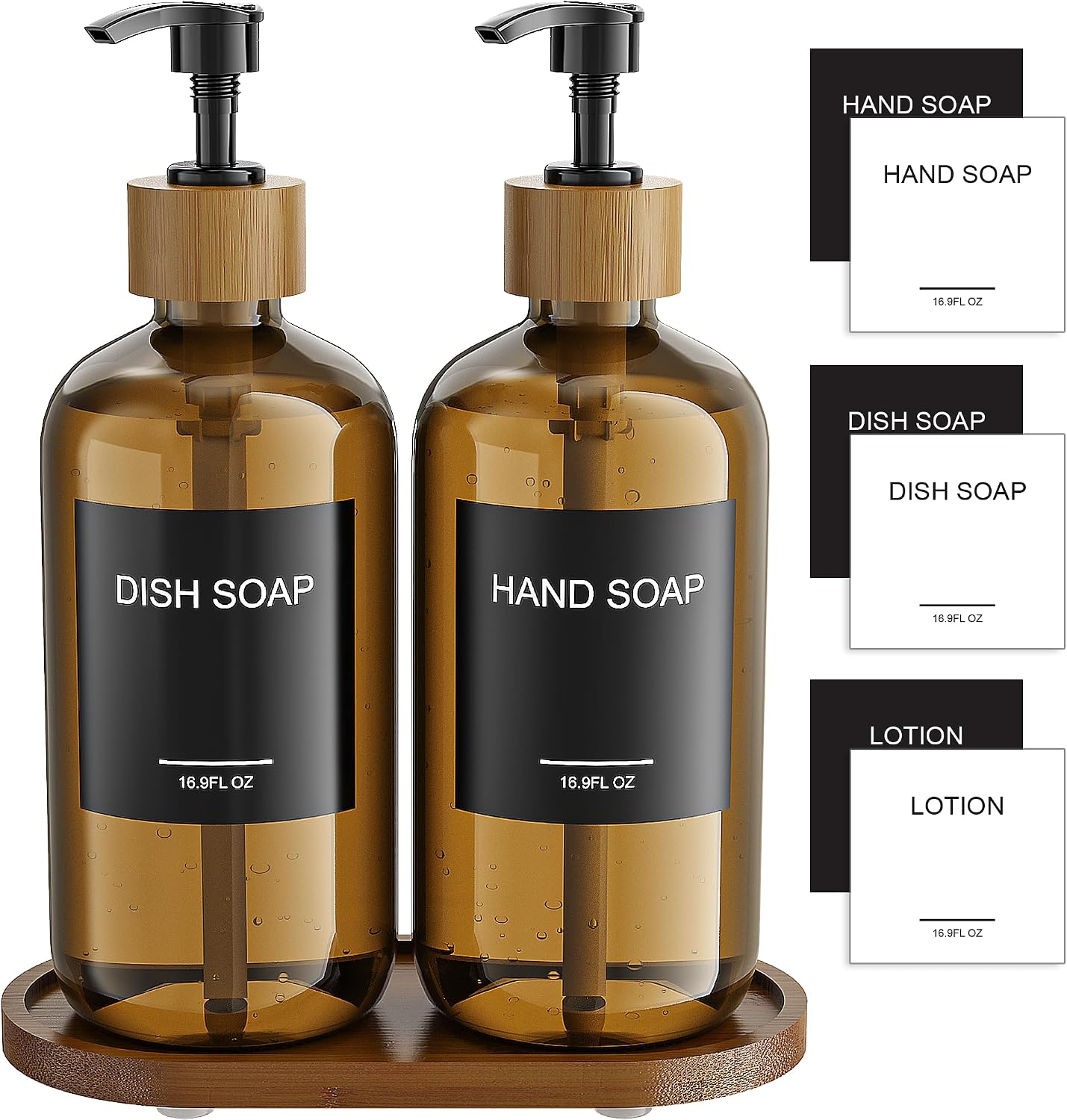 The Masadi Amber Soap Dispenser Set — WeirdThingsToBuy weird find