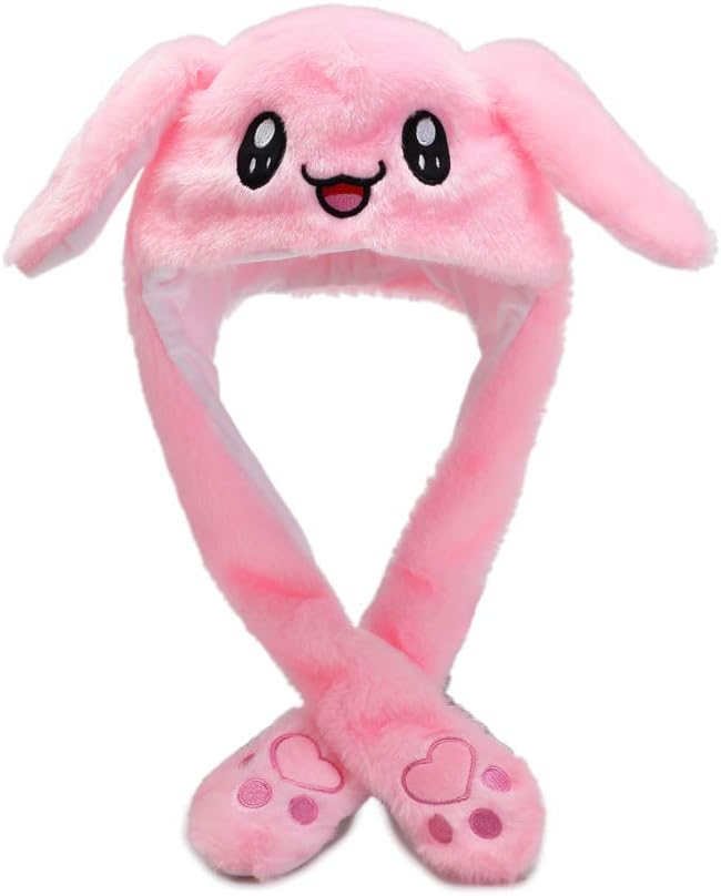 The Moving Ear Rabbit Hat Plush — WeirdThingsToBuy weird find