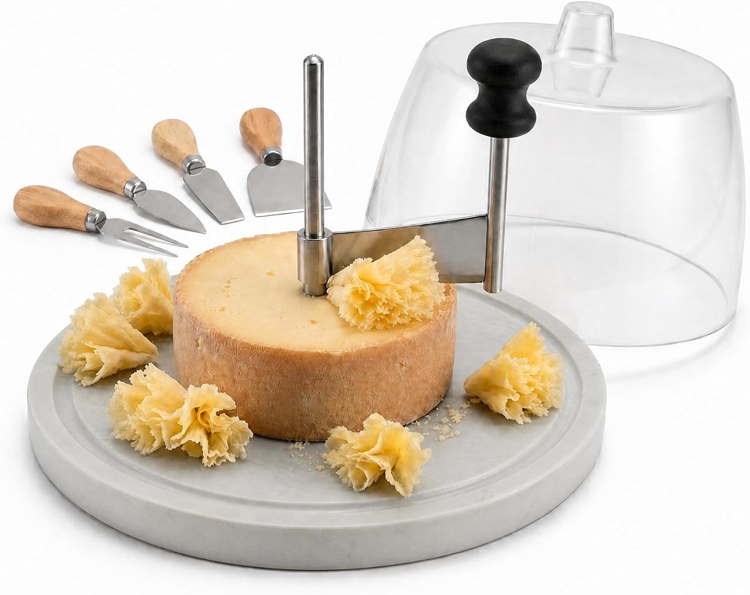 The Mumoia White Marble Cheese Curler — WeirdThingsToBuy weird find