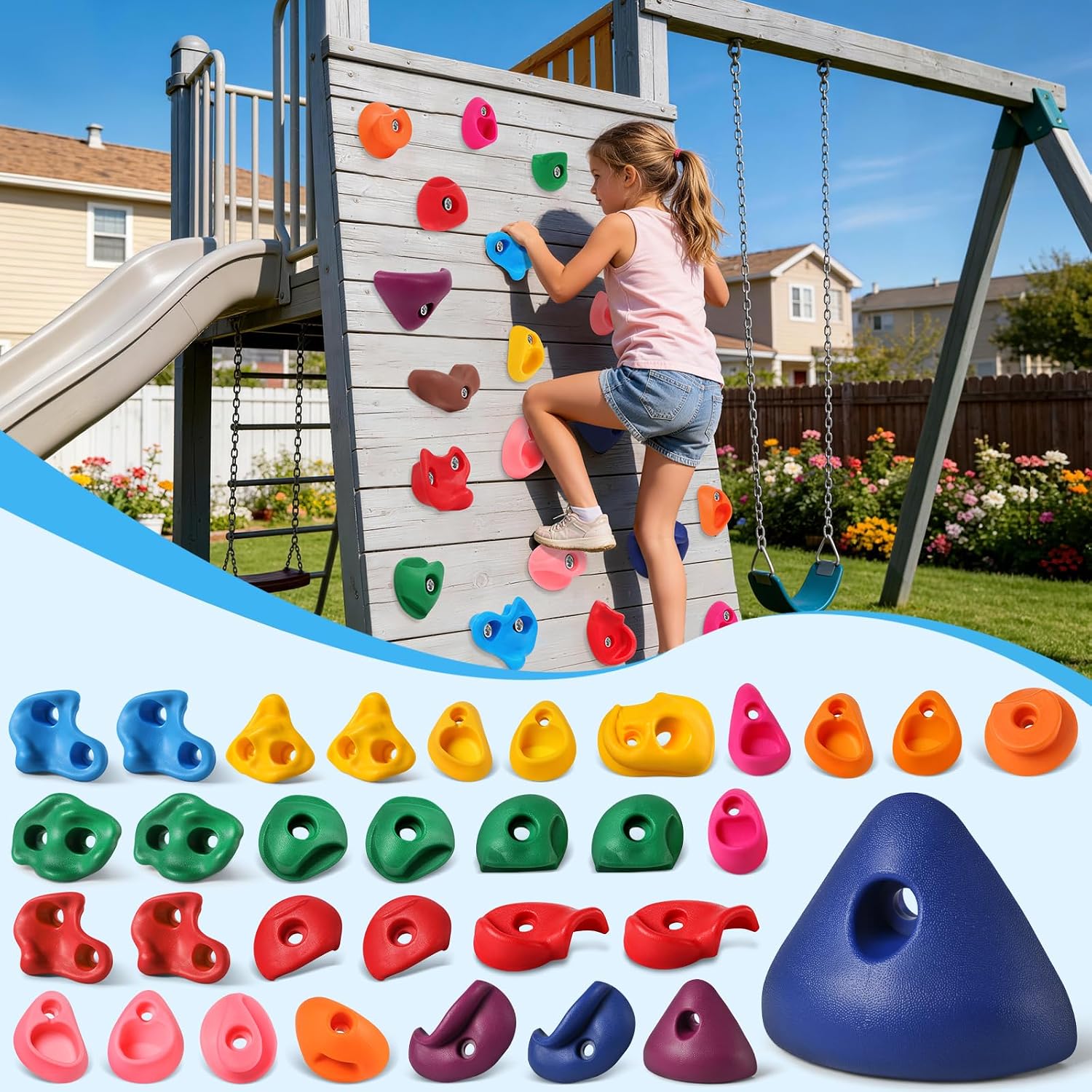 The Neatatou 32 Rock Climbing Holds — WeirdThingsToBuy weird find