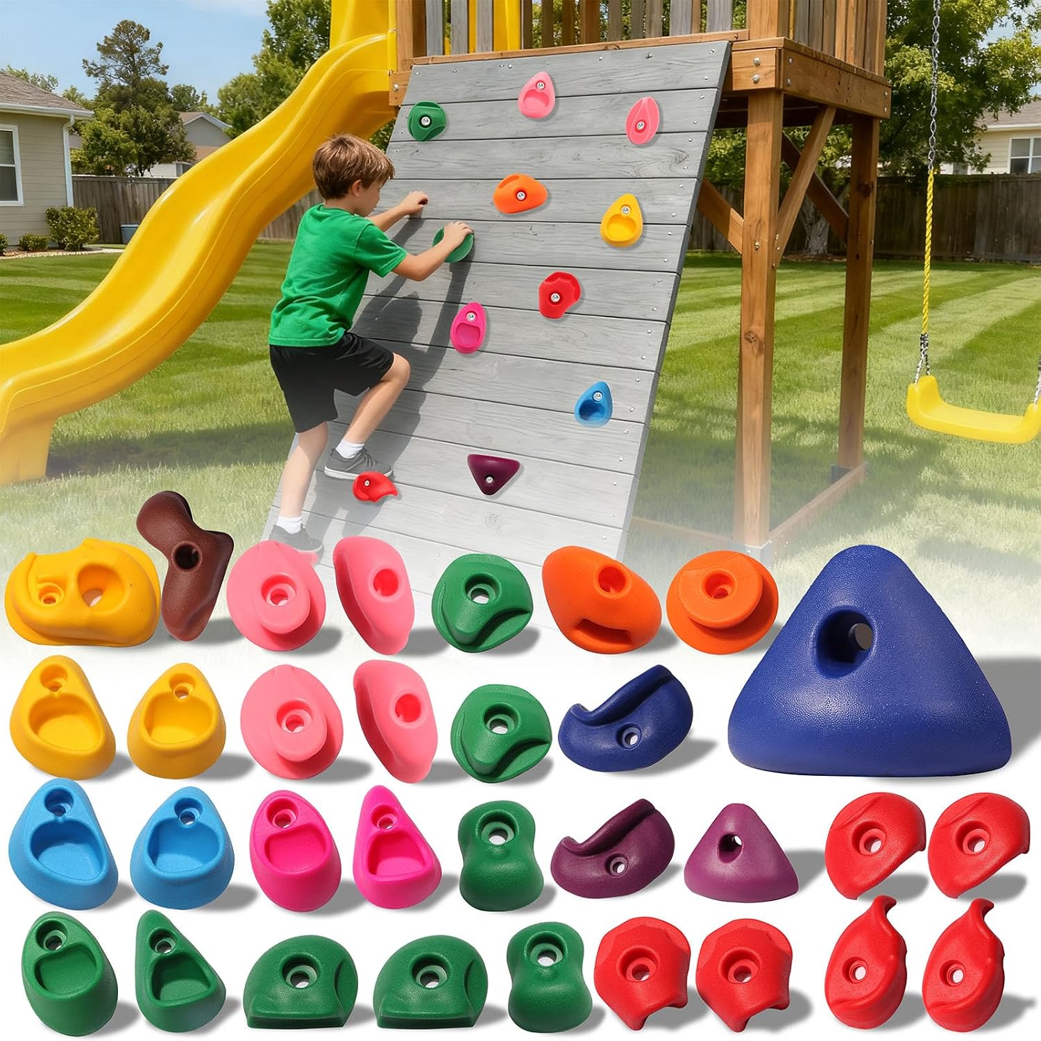 The Neatatou 32 Rock Climbing Holds — WeirdThingsToBuy weird find