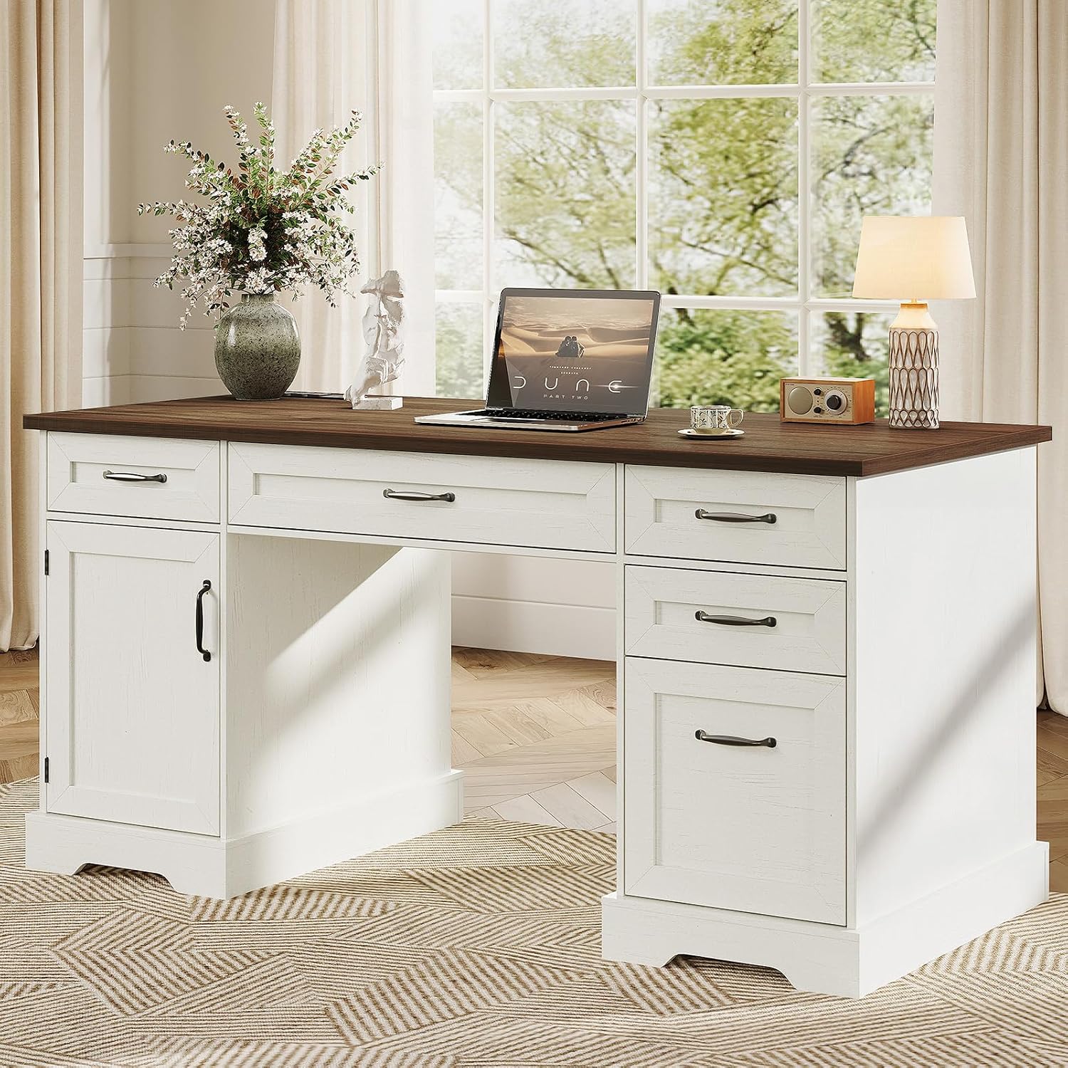 The Offigo Farmhouse 59 Inch Executive — WeirdThingsToBuy weird find