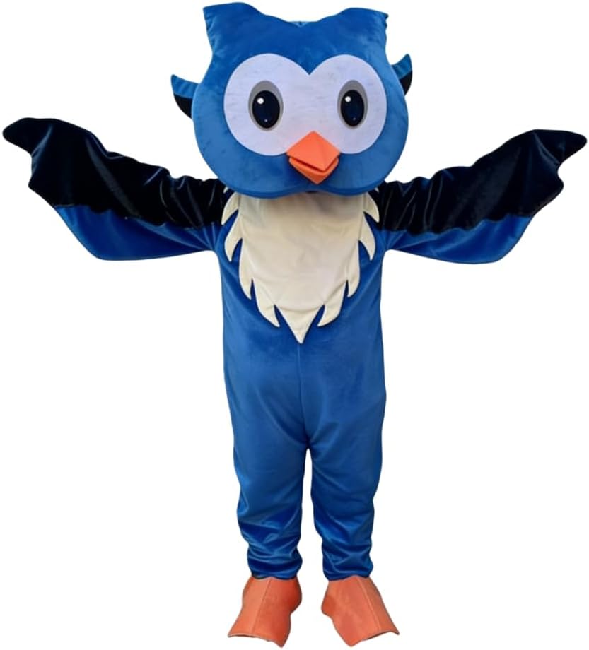The Owl Mascot Costume Adults Blue — WeirdThingsToBuy weird find