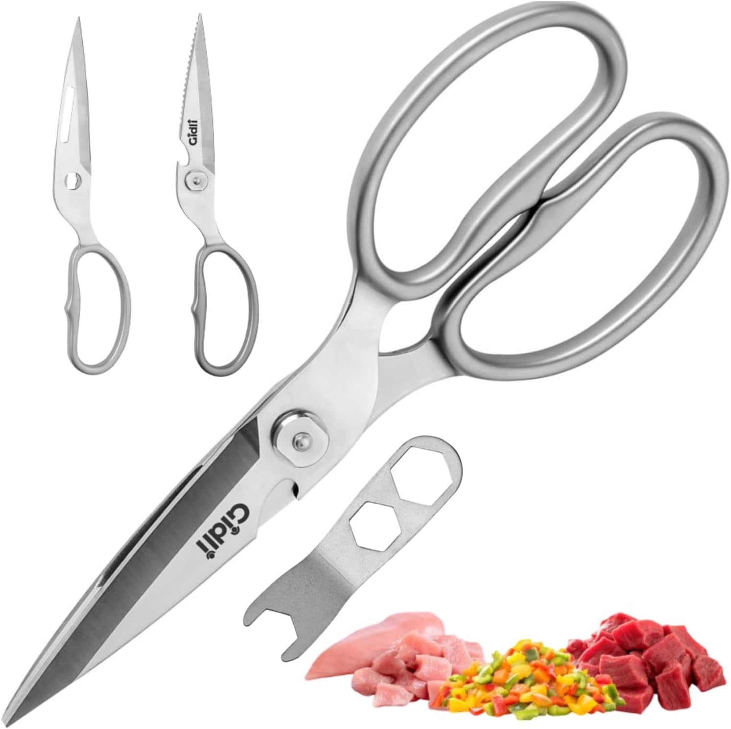 The Premium Kitchen Scissors All Stainless — WeirdThingsToBuy weird find