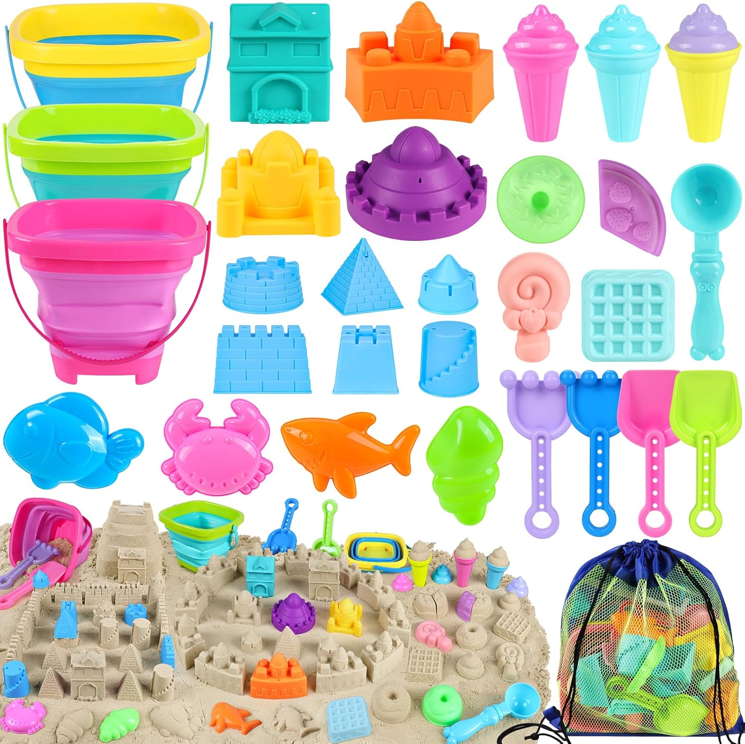 The Racpnel Beach Toys Collapsible Buckets — WeirdThingsToBuy weird find