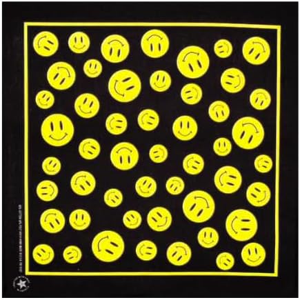 The Smiley Face Black Bandanna Made — WeirdThingsToBuy weird find
