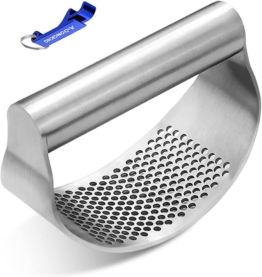 The Stainless Steel Garlic Press Rocker — WeirdThingsToBuy weird find