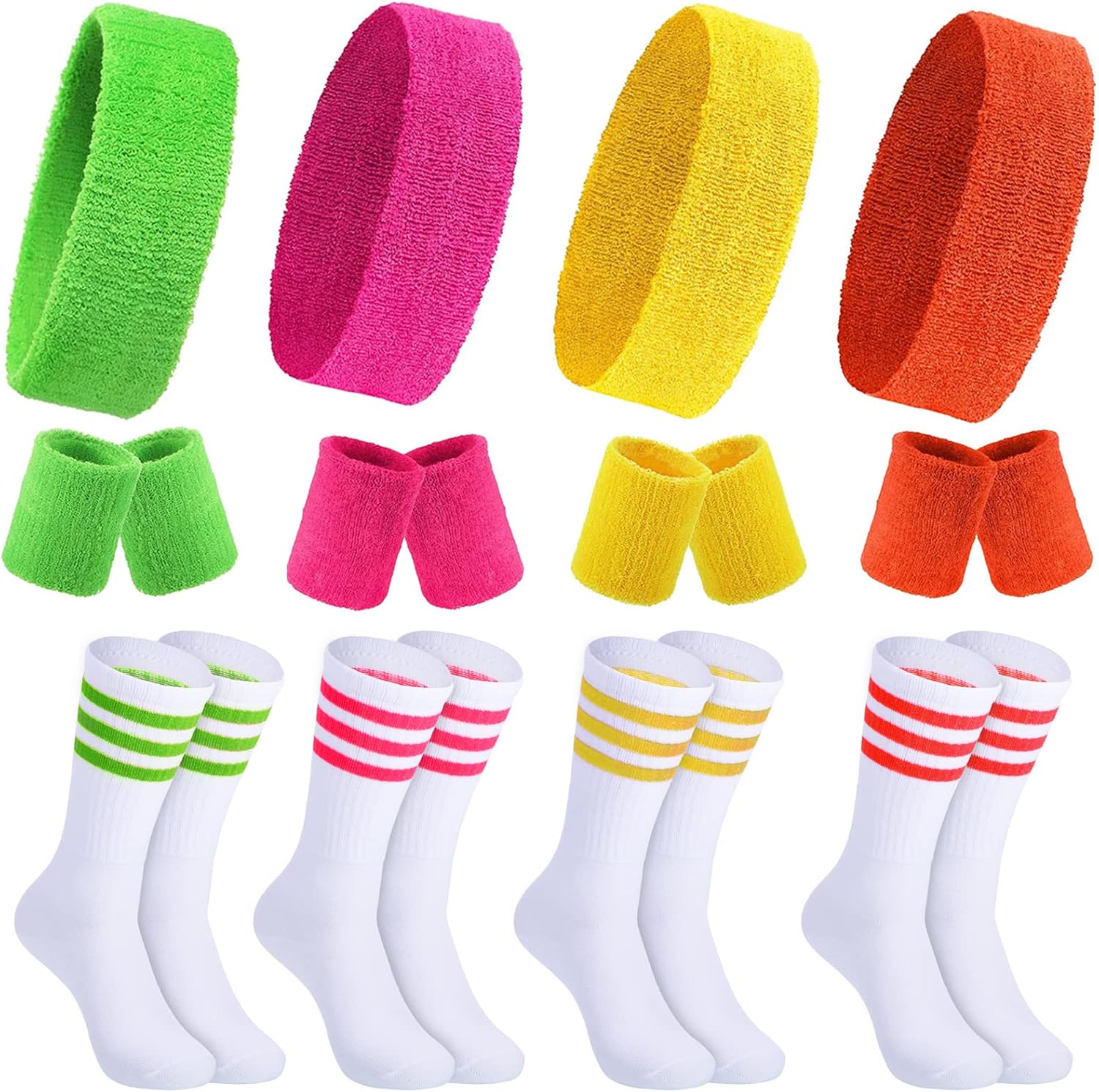 The Sweatband & Stripe Sock Neon — WeirdThingsToBuy weird find
