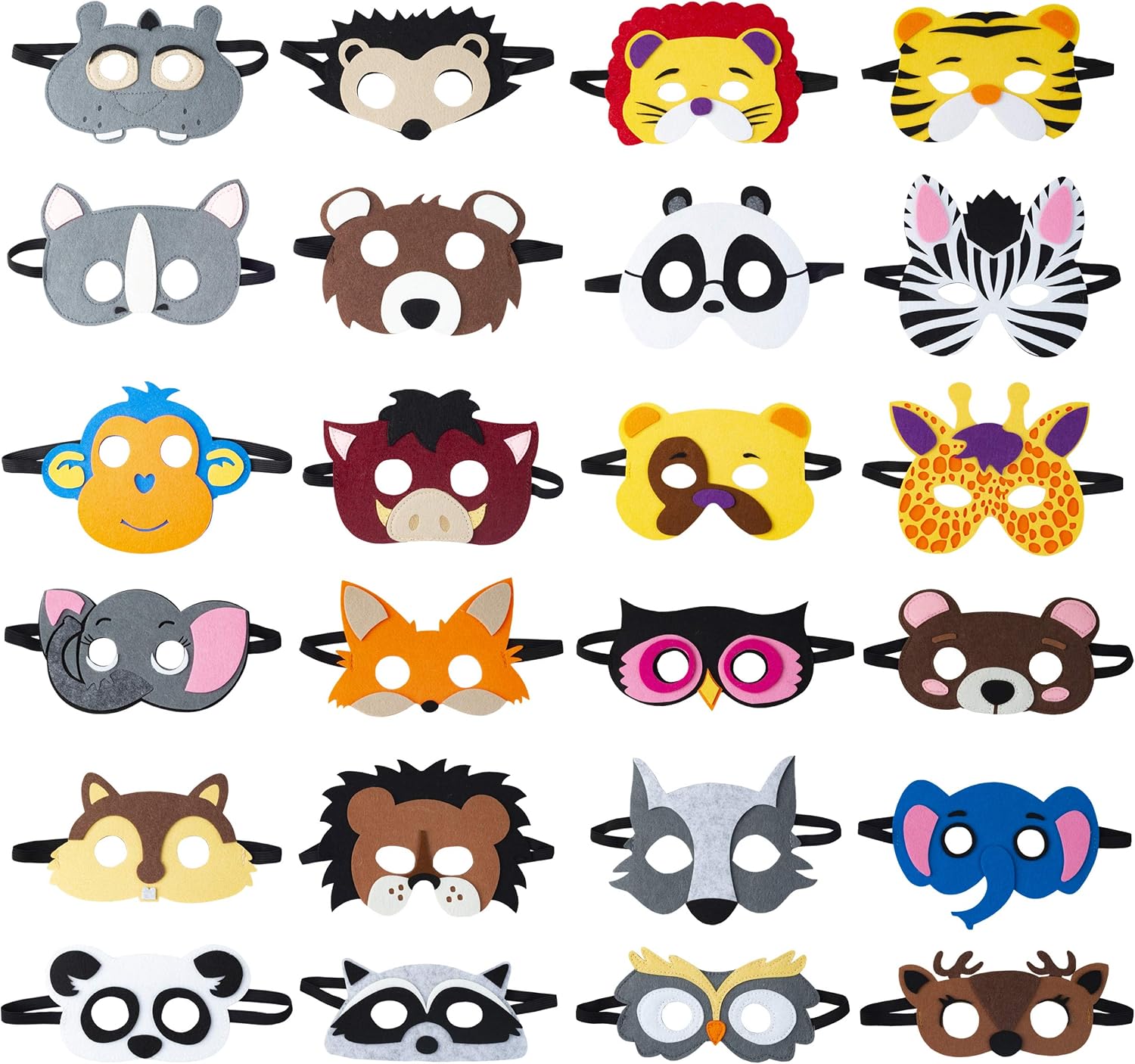 The Teehome 24pcs Animal Felt Masks — WeirdThingsToBuy weird find