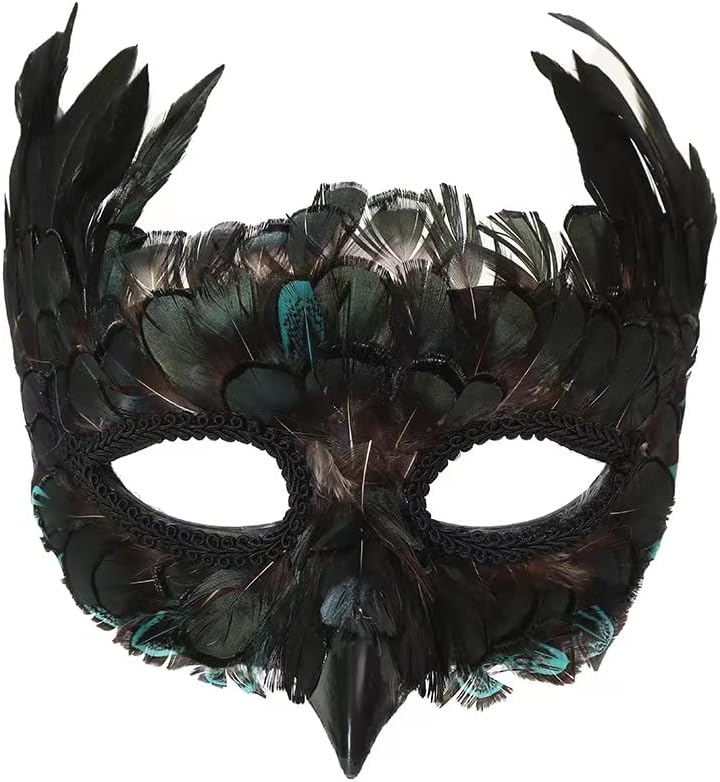 The Tmroeet Women Costume Masks Feather — WeirdThingsToBuy weird find