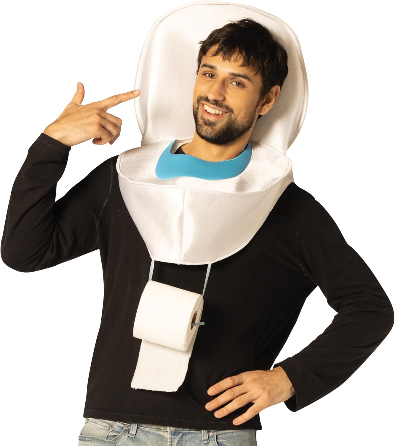 The Toilet Seat Roll Holder Headpiece — WeirdThingsToBuy weird find