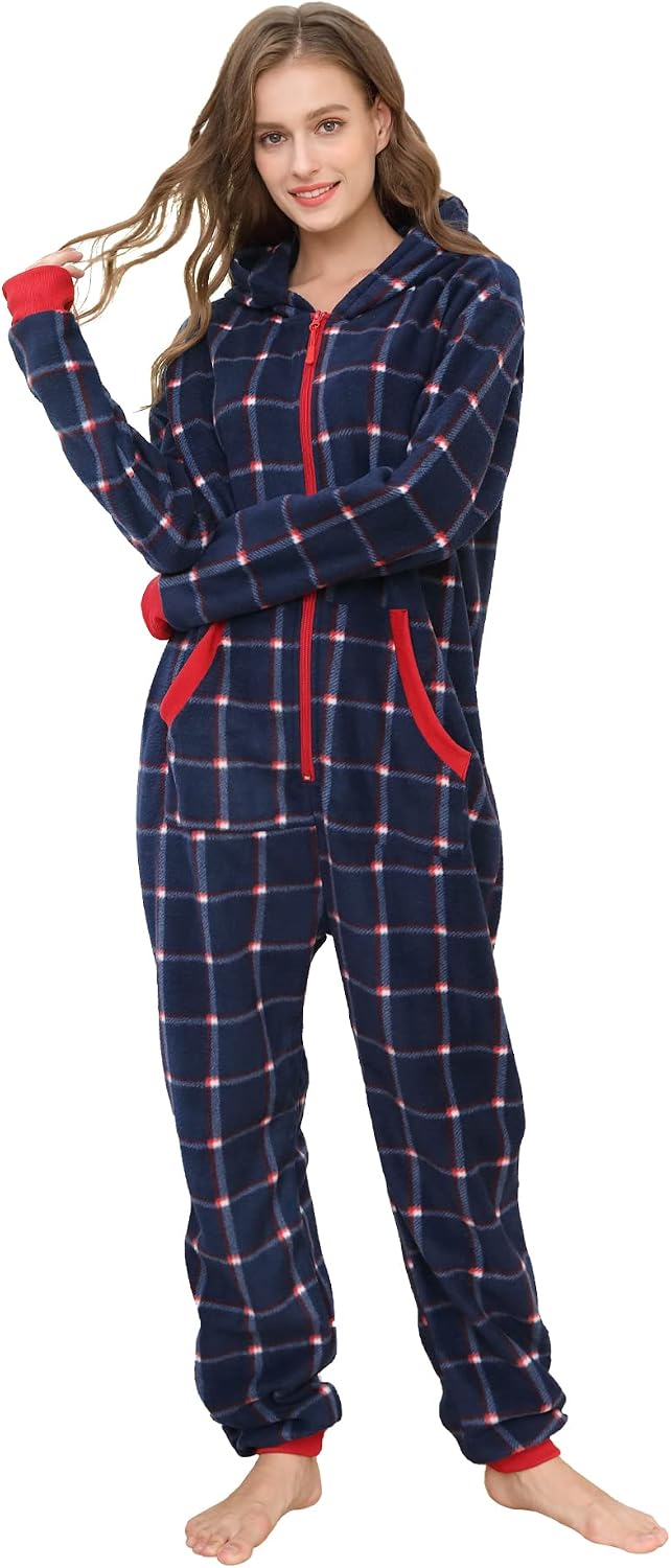 The Unisex Pajamas Plaid Hooded Cozy — WeirdThingsToBuy weird find
