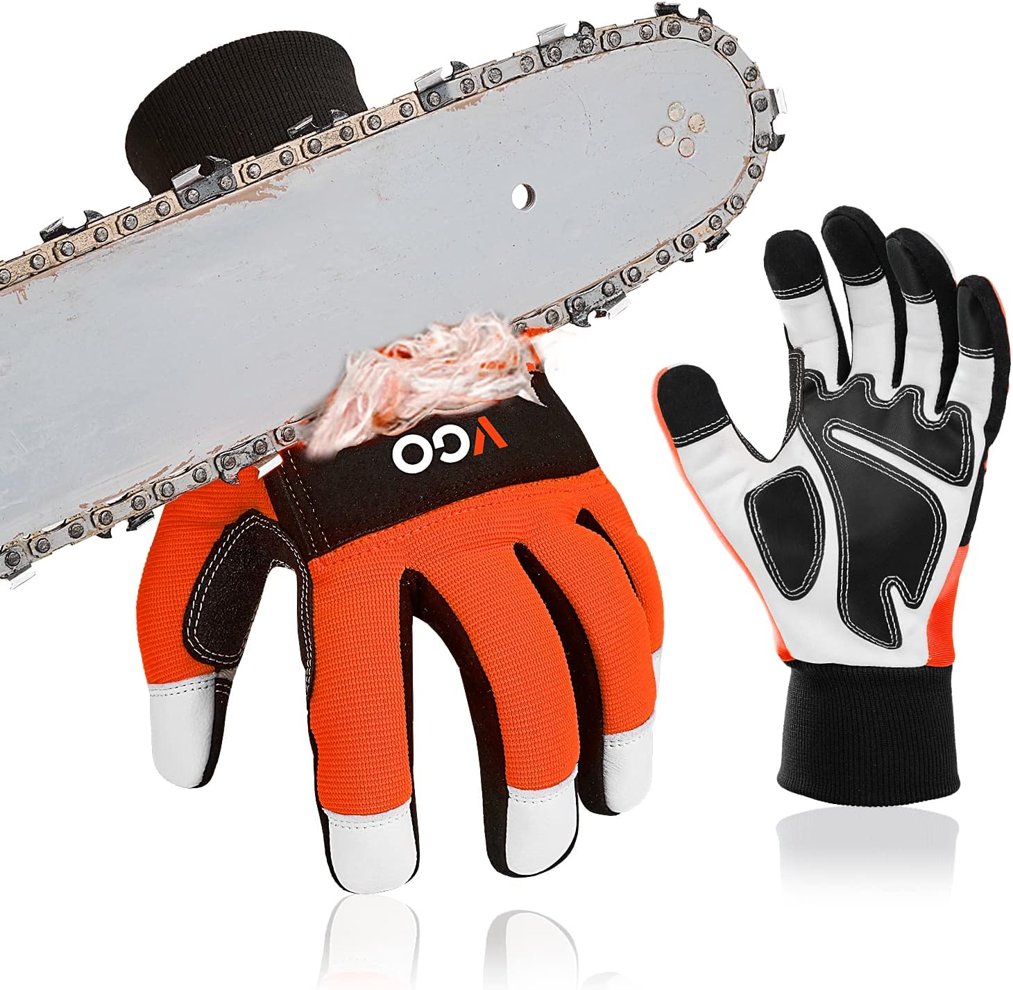 The Vgo Leather Chainsaw Gloves Both — WeirdThingsToBuy weird find