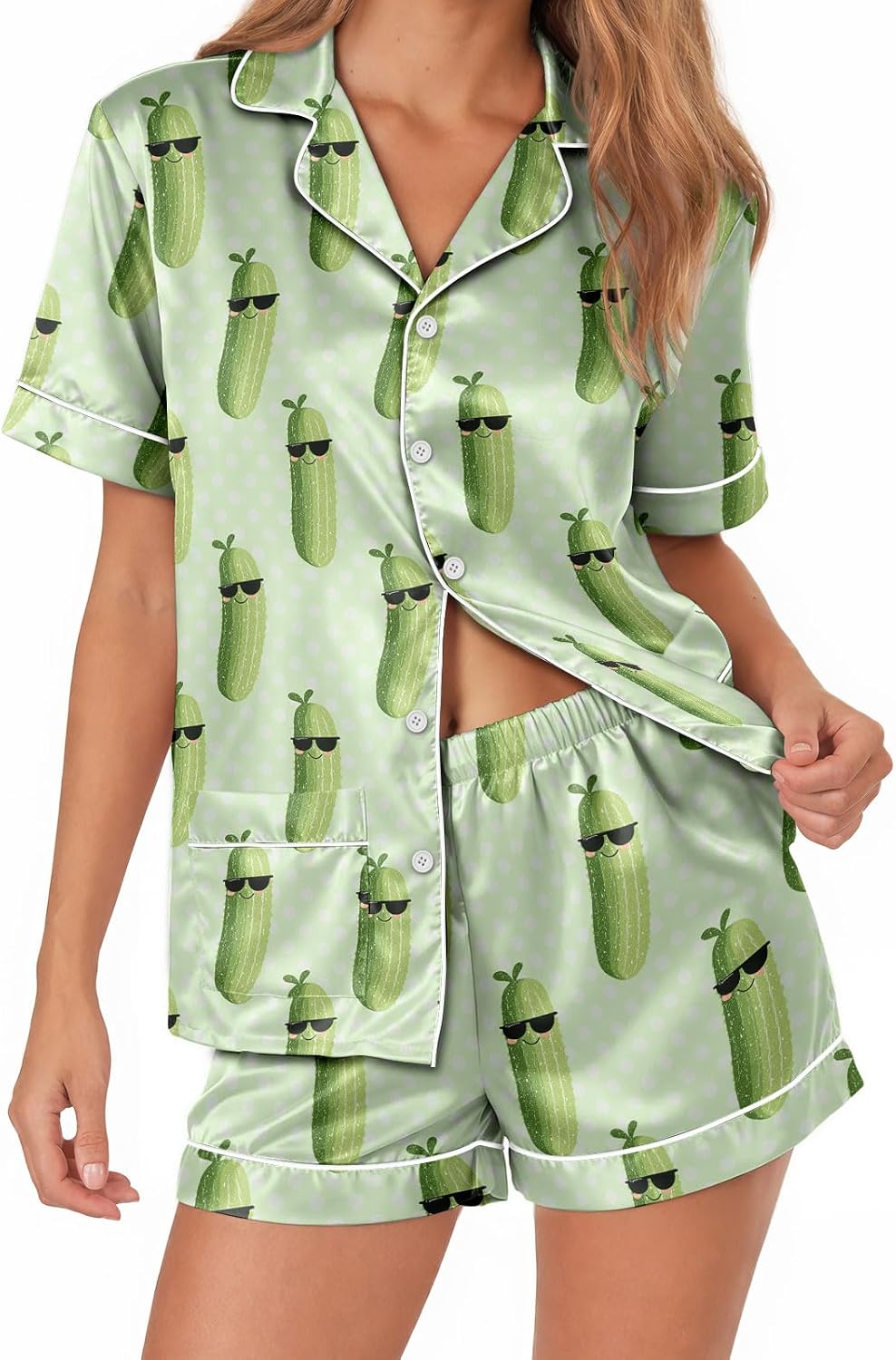 The Women's Short Satin Pajama Cute — WeirdThingsToBuy weird find