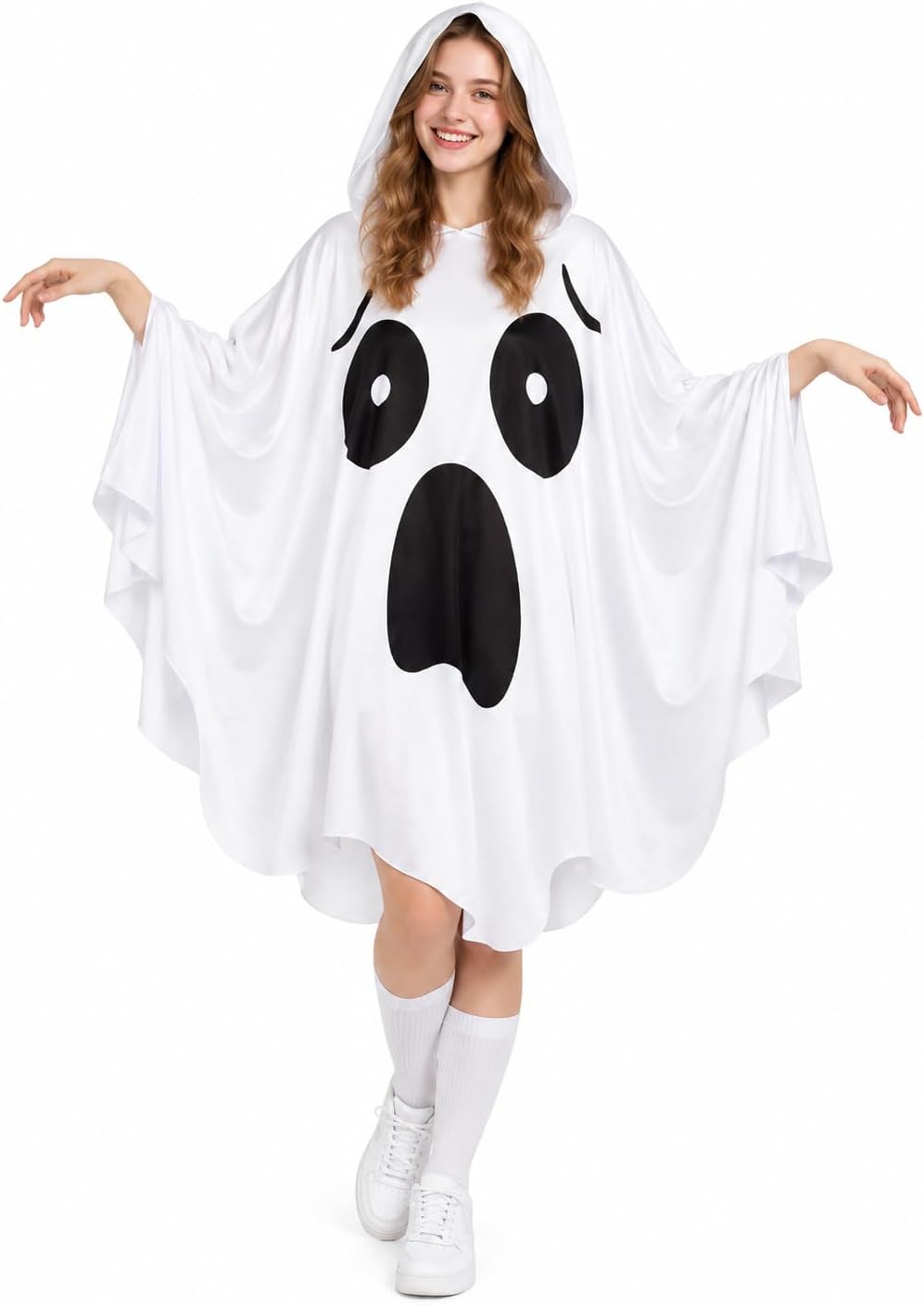 The Womens Ghost Costume Poncho Spooky — WeirdThingsToBuy weird find