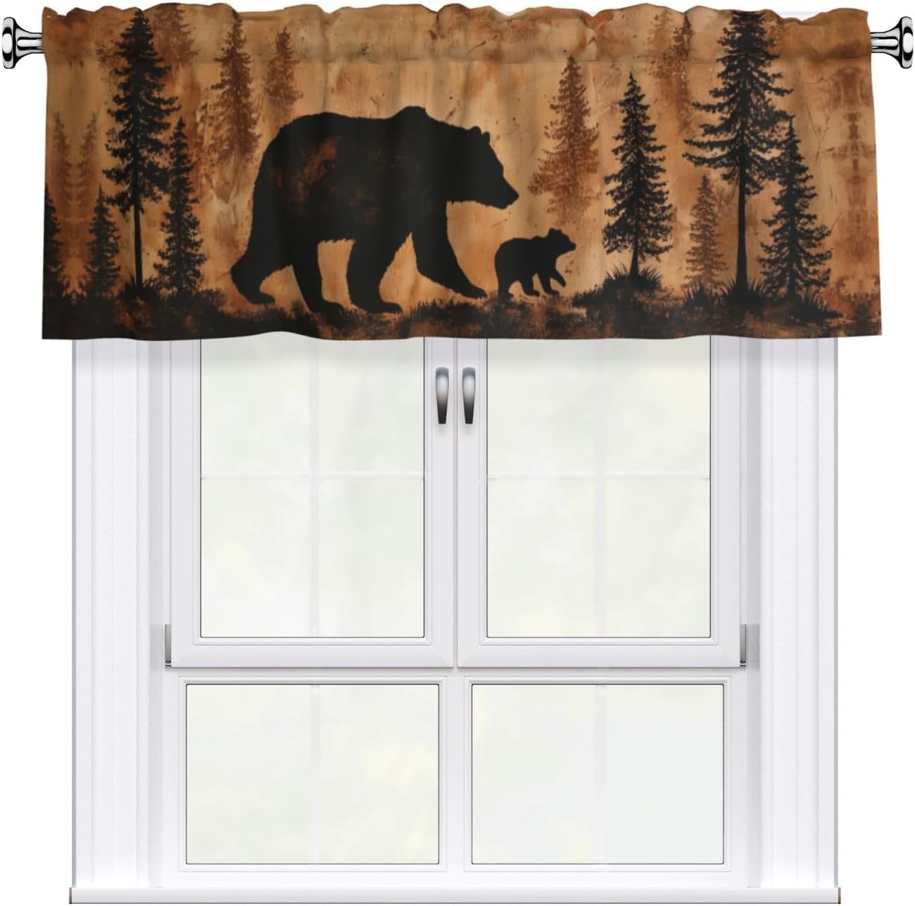 The Worltoldb Forest Bear Curtain Valance — WeirdThingsToBuy weird find
