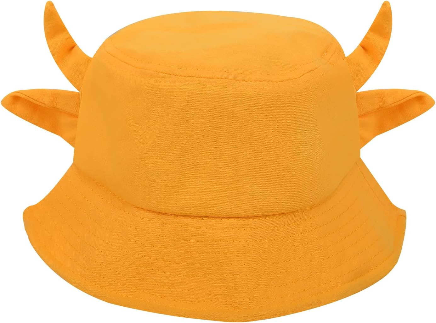 The Yellow Bucket Hat Cow Horn — WeirdThingsToBuy weird find