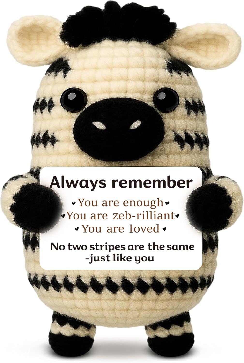 The Zavvoolly Positive Crochet Animals Zebra — WeirdThingsToBuy weird find