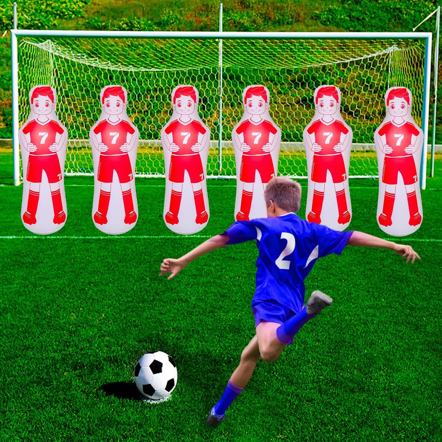 The Zhuynxir Inflatable Soccer Dummy Soccer — WeirdThingsToBuy weird find