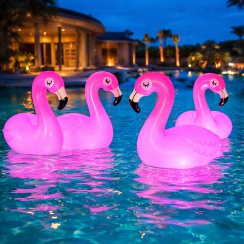 Tially Flamingo Solar Floating Pool — WeirdThingsToBuy weird find