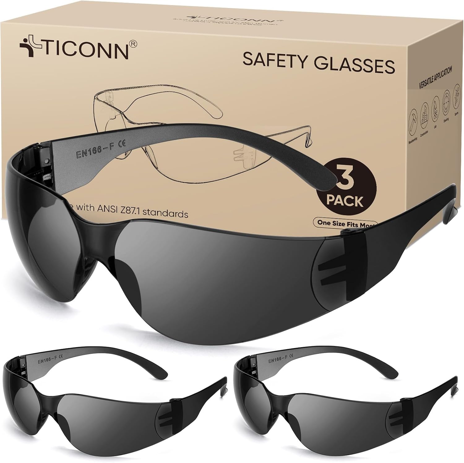 Ticonn Clear Safety Glasses Men Energy — WeirdThingsToBuy weird find