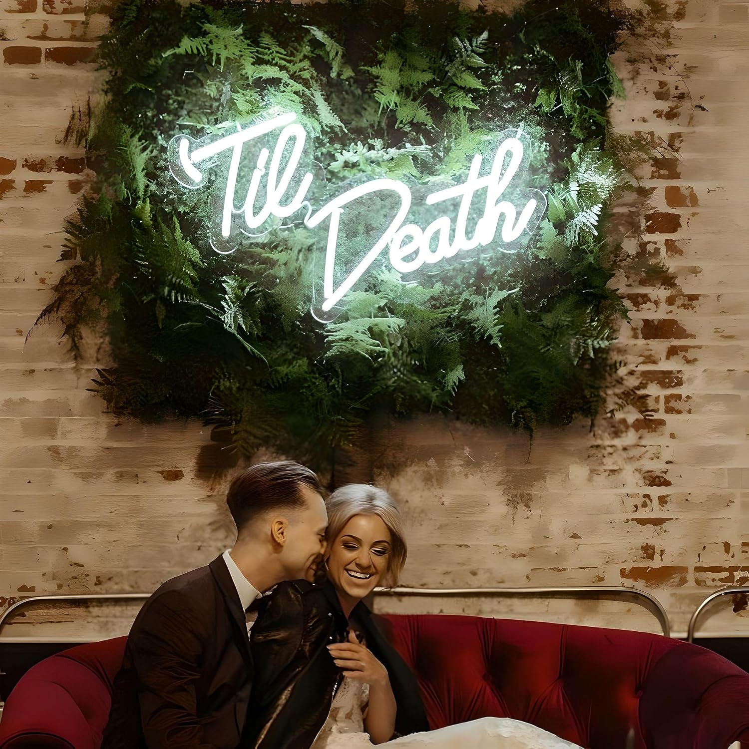 Til Death Neon Sign — WeirdThingsToBuy weird find