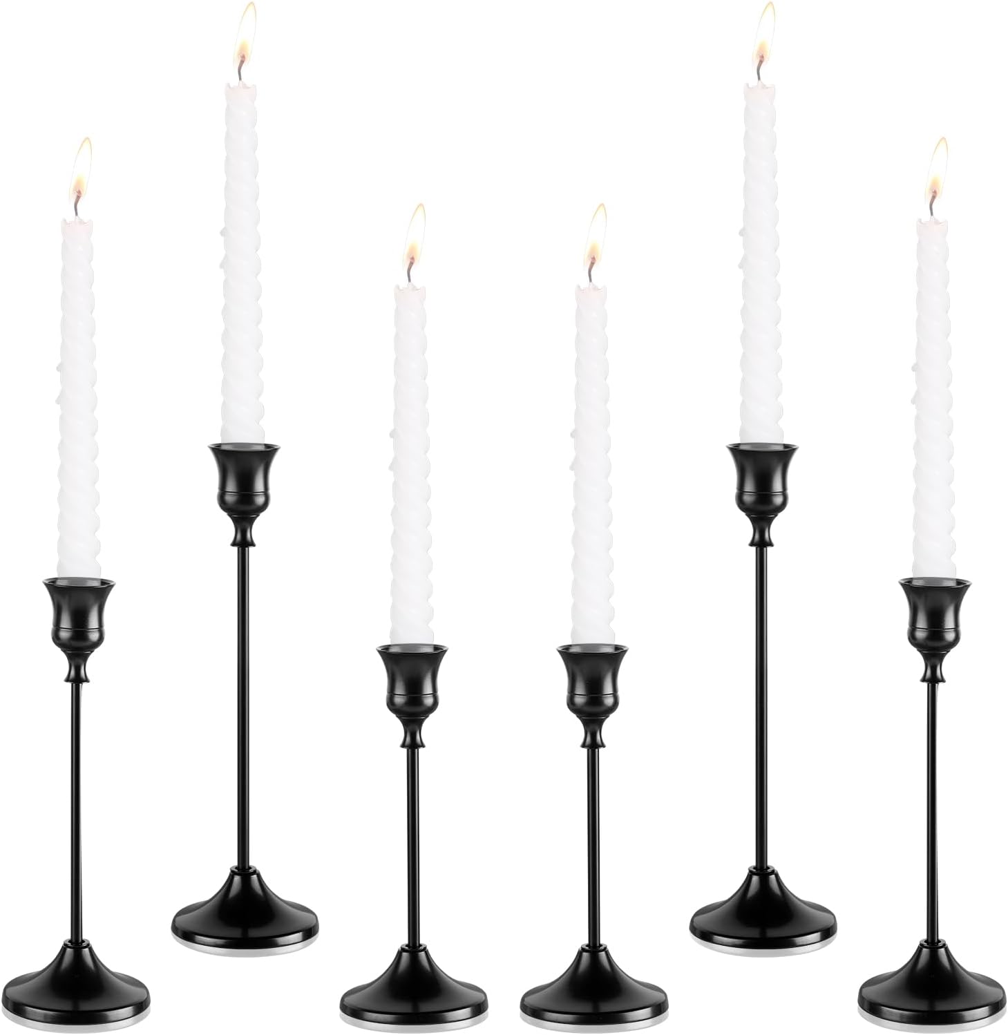 Tunyet Candlestick Holders 6pcs Metal Situation — WeirdThingsToBuy weird find
