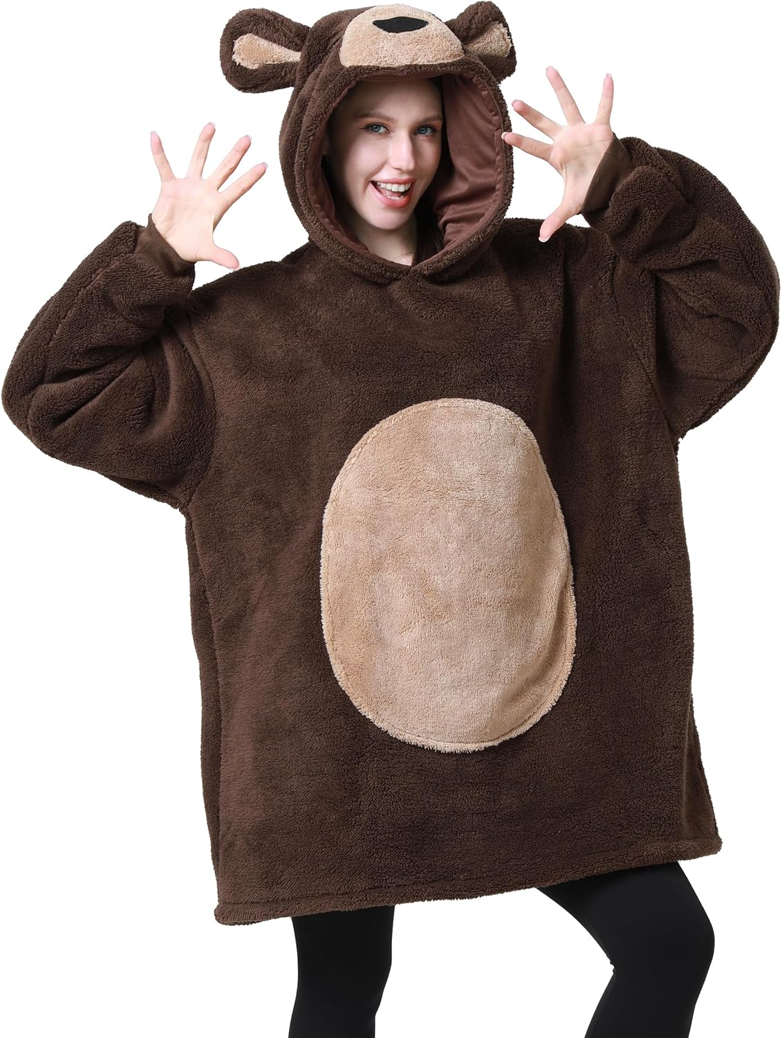 Unisex Fuzzy Bear Costume Hoodie — WeirdThingsToBuy weird find