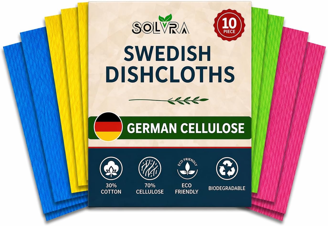 Unnecessary 10 Multicolor Swedish Dishcloths Kitchen — WeirdThingsToBuy weird find