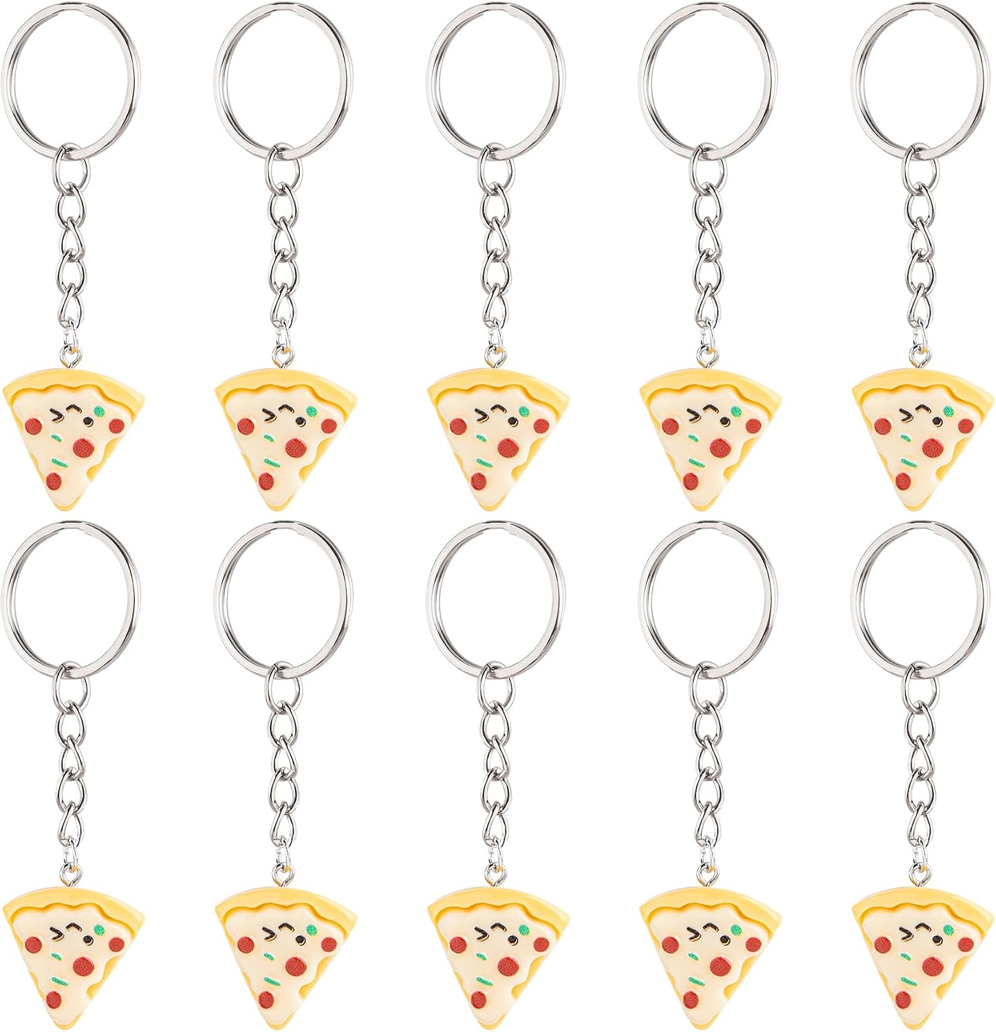 Unnecessary 10 Pack Resin Pizza Keychains — WeirdThingsToBuy weird find