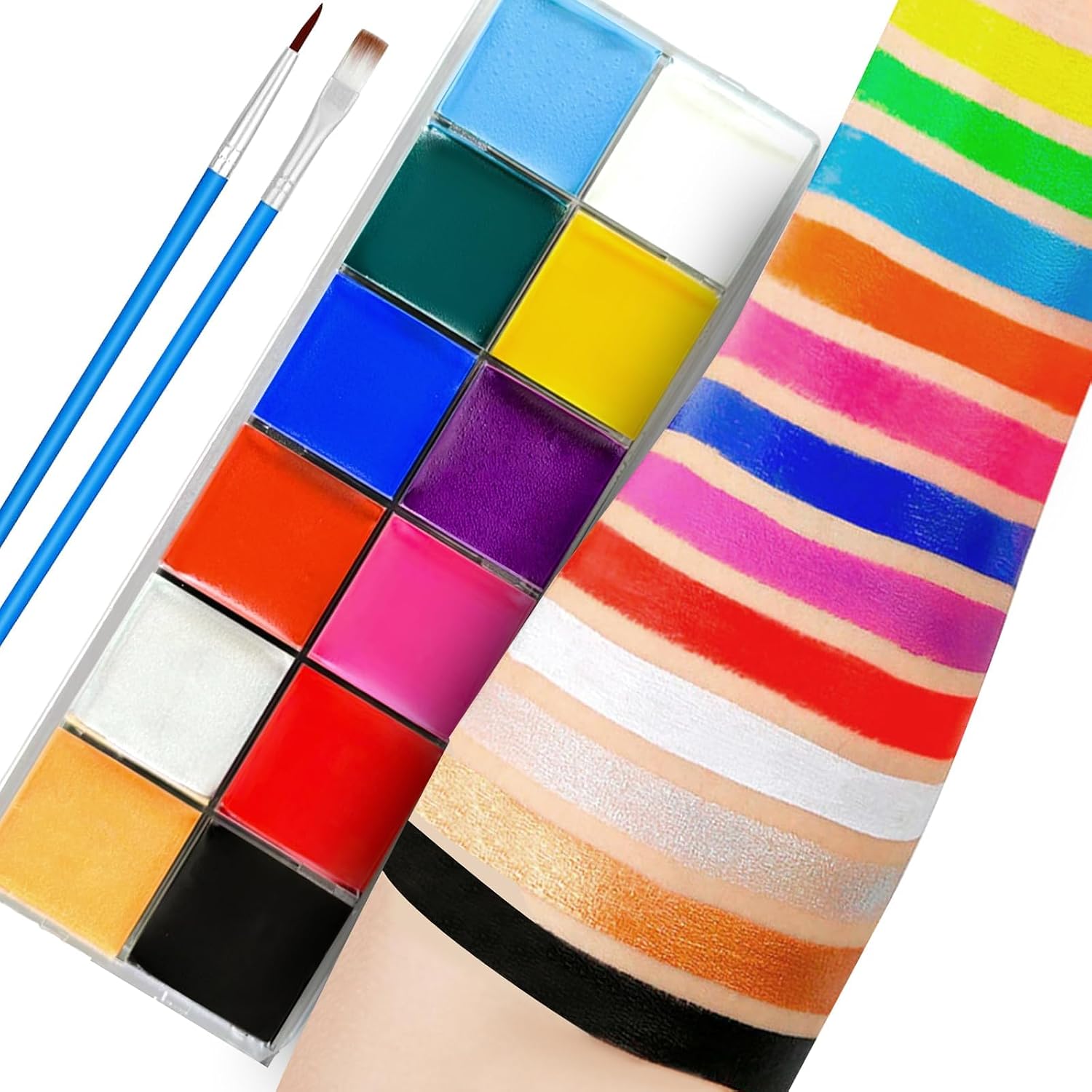 Unnecessary 12 Color Face Paint Brushes — WeirdThingsToBuy weird find