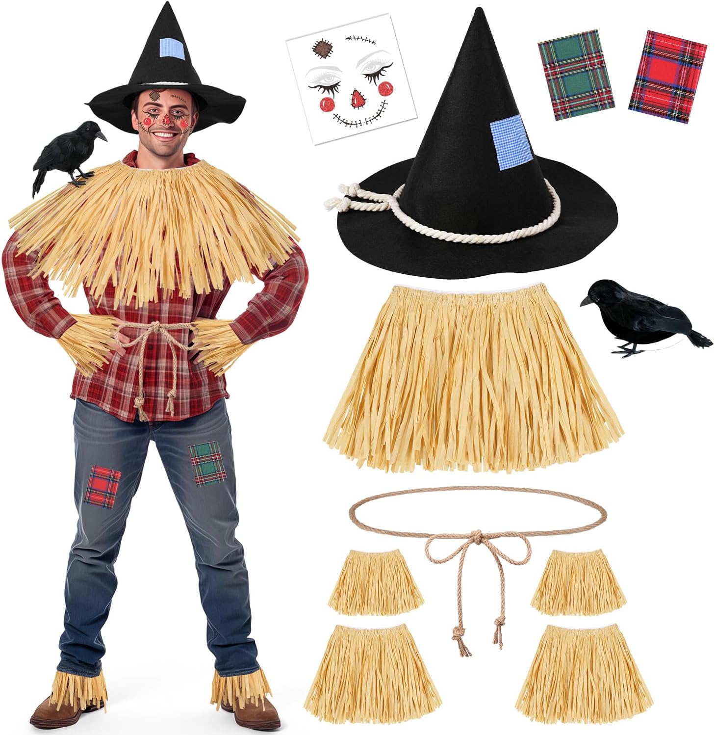 Unnecessary 12 Scarecrow Costume Kit Adult — WeirdThingsToBuy weird find