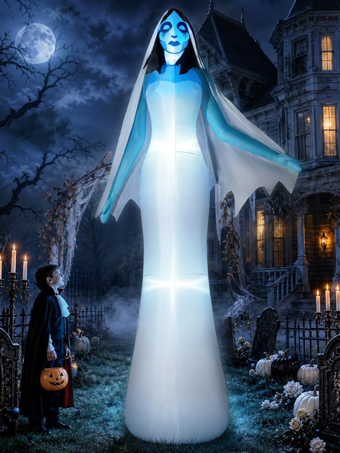 Unnecessary 12ft Giant Halloween Inflatables Ghost — WeirdThingsToBuy weird find