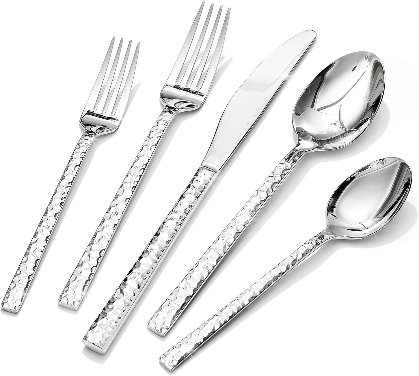 Unnecessary 20 Hammered Silverware Set 18 — WeirdThingsToBuy weird find