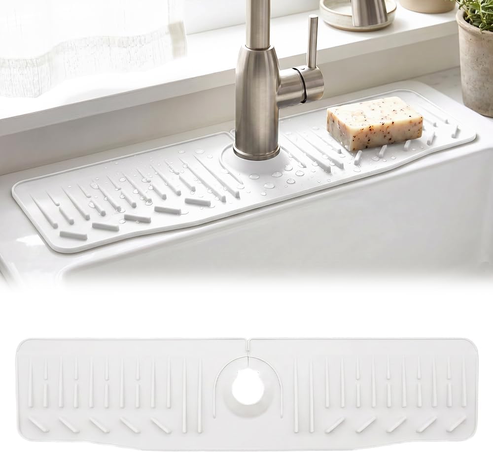 Unnecessary 24 Inch Silicone Faucet Mat — WeirdThingsToBuy weird find