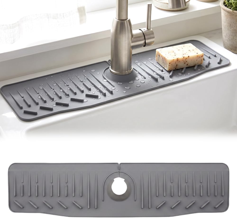 Unnecessary 24 Inch Silicone Faucet Mat — WeirdThingsToBuy weird find