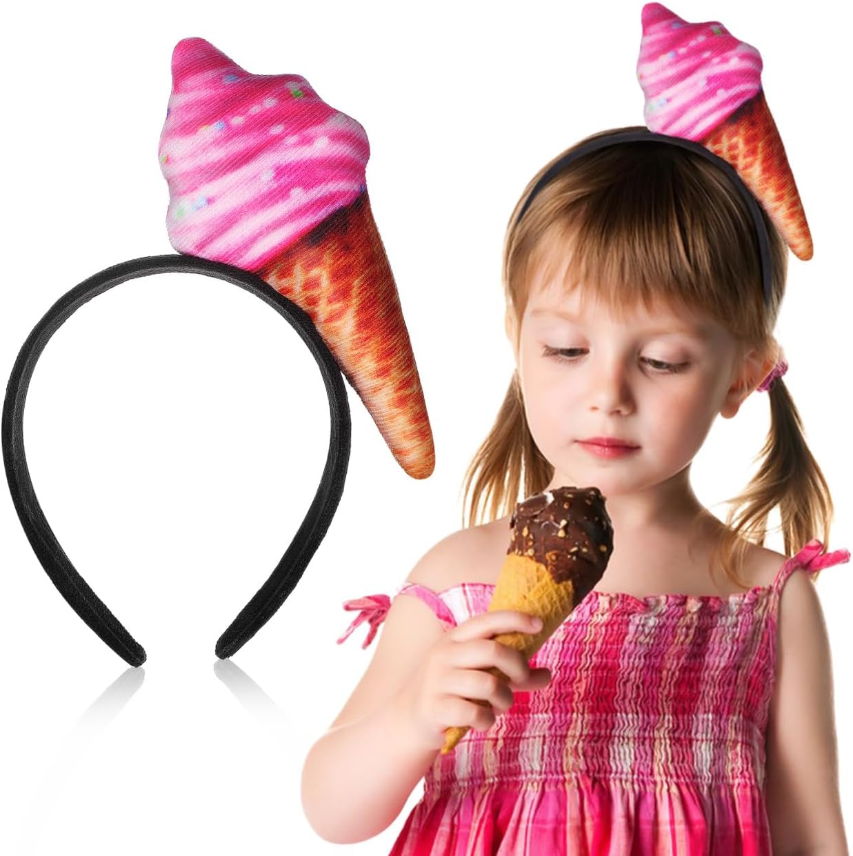 Unnecessary 2pcs Ice Cream Headband Cone — WeirdThingsToBuy weird find