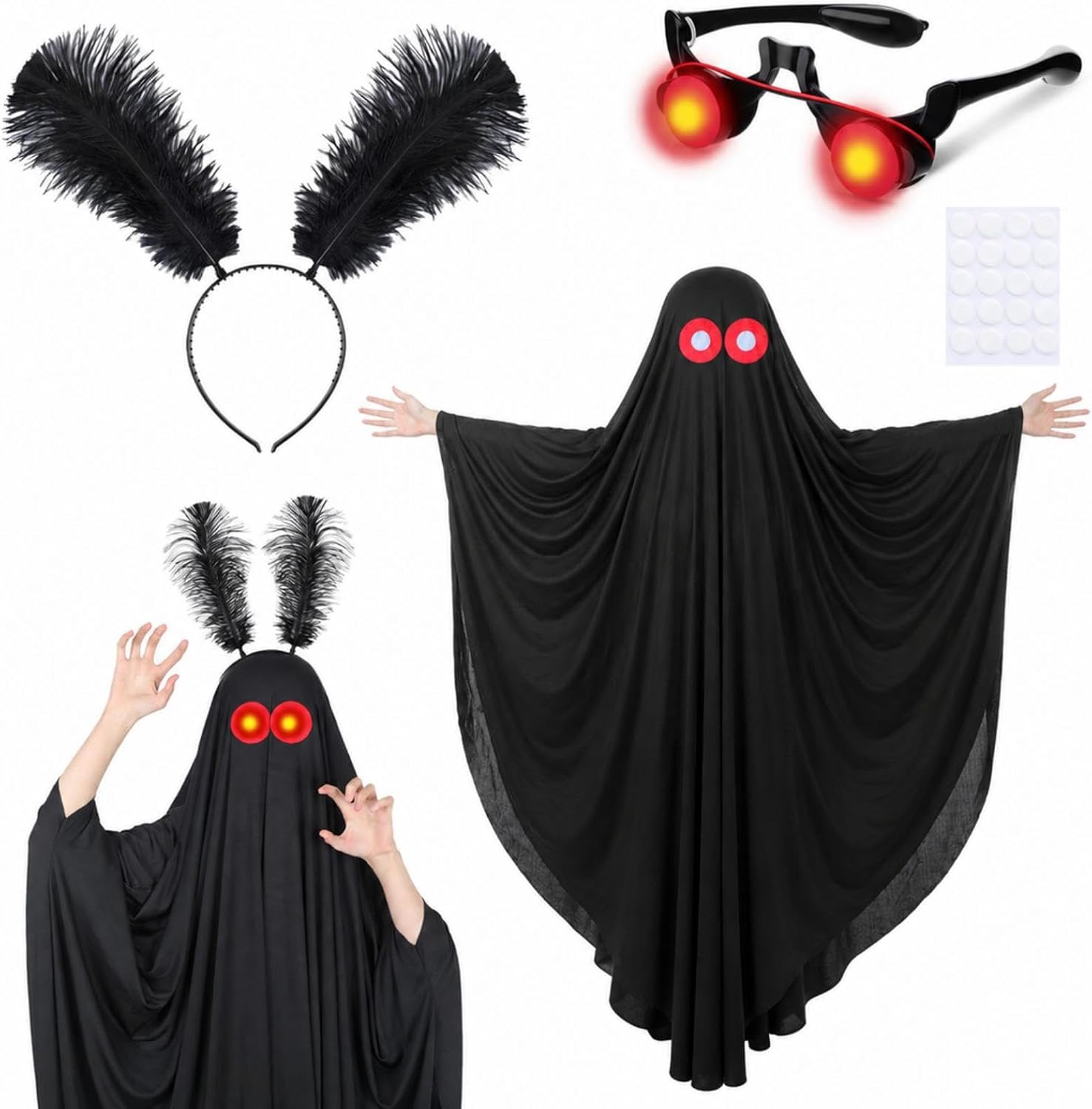 Unnecessary 3 Halloween Mothman Costume Accessories — WeirdThingsToBuy weird find
