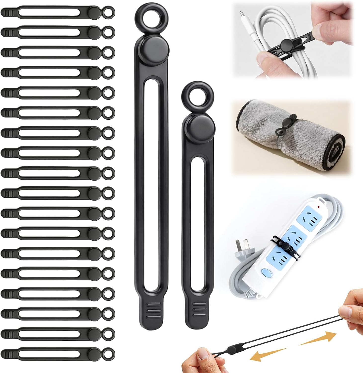 Unnecessary 30 Silicone Cable Ties Reusable — WeirdThingsToBuy weird find